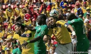 كولومبيا تتغلب على ساحل العاج في ثاني مباريات المجموعة