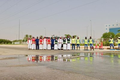 بلدية محافظة المذنب تنفذ فرضية هطول الأمطار وجريان السيول في المحافظة