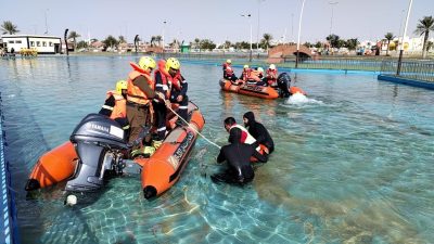 بلدية محافظة عيون الجواء تنفذ فرضية لمواجهة حالات الطوارئ وجريان الأودية