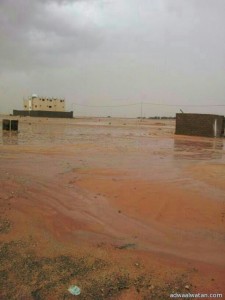 هطول أمطار غزيرة على منطقة الجهراء